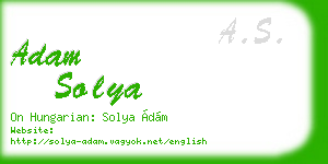 adam solya business card