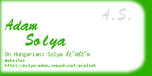 adam solya business card